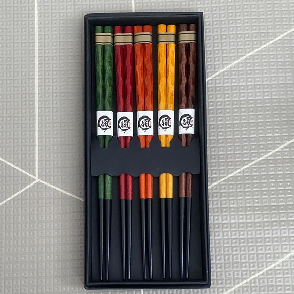 Other - Colorful Wooden Chopsticks Set